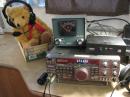 80 meter station with our mascot of "Hammy the DXing Bear".