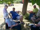 Mary VE3OQG joins the group in the shade
