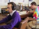 KSUARC President James Copeland and member Luke Burkholder operate the W0QQQ station during School Club Roundup.