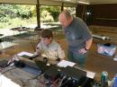 Troop 575's Karl Kassel Second Class Scout talking on 20 meters with Bob Kassel's , N2DMC, help