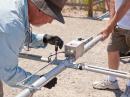 K6VCR doing final assembly on the 3 element 20 meter phone antenna