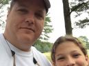 Wilson Hines, aa5az, and his daughter Anna.  She'll be enrolled on the 13th of July for the club's Technician Class.  Logging for "Deddy" on Field Day sparked the desire to get her ticket! 