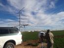 DM43 looking towards Tucson. W7QQ is at the controls of the 10GHz station here. Hidden in the distance are the large piles of manure at the Miracle Grow plant which made for a pretty crappy path, but we did manage a QSO.