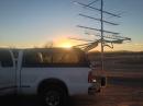 Obligatory sunset rover picture in DM33. We stopped here to work W7JM in Tucson on the way to Phoenix from the grid corner. We completed on all the bands John had, 432MHz, 1296GHz, and 10GHz. Lots of QSO points and a new mult. Lots of fun.