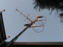 Homebrew stacked 2 meter halos and 5 element 70 cm Yagi