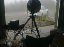 Looking out the garage door to the WSW.