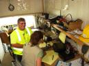 W7WOF Assisting a young lady at the HF JOTA station of  W7ECA