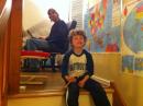 KX9X/1 in the small alcove at the top of the stairs in New Hampshire. Jonah, my helper, kept me on my toes and spinning the dial.