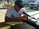 Larry Jones (K5ZRK) makes one of his many phone contacts during Field Day 2010 for the Pearl River County (MS) Amateur Radio Club.