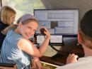 Sarah and Annika, two of NVARC's youth operators, made a number of contacts on Saturday with the help of Bruce Blain, K1BG.