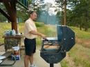 Our Grill Chef, John Carroll putting the finishing touches on some fantastic ribeye steaks for our Saturday night BBQ.