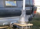 WA6ZTY's trailer hitch rotor mount using Harbor Freight hardware