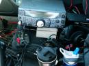 I was solo this time around, so I mounted the TS-2000X in the front passenger's seat. It is powered by a deep cycle battery behind the seat. The TGK power booster helps a lot to keep power to the rigs up, power out up and distortion to a minimum.  