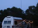 South Beach State Park, Oregon Coast...home of the Rusty Radio Group...31' S9 Antenna at dusk...