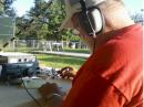 Jack Beith (K5WNU) makes a CW contact during Field Day 2010.