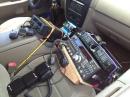 Equipment in my rover.  Yaesu FT-450 dedicated to 6M, FT-736R as primary 2M and 1.25M, IC-7000 as primary 70cm rig, backup 6M and backup 2M.