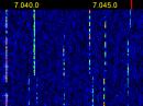 Looking at the waterfall display of a Flex 1500 from 7.025 to 7.060 at 3PM Local time. The 40 meter band stayed busy all day!