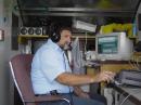 Paul KC0DDZ operating at VHF/UHF station.