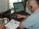 Here is Dan W2HQ, our phone op, tuning for a new one.