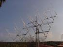 The 2m array 16*6el. xpol 21.5dbd, same gain as 4*11m boom yagis