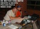 Lee and I working my 2 Feild Day 2003