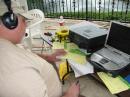 Andy, AD5RK, sends radiograms on the NTS network.