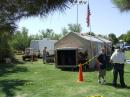 The 15KW genset loaned by WB6RTH and one of the swamp coolers set at each end of the tents,
