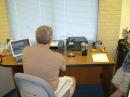 Matt, WA4JDY, and his operating station. He is shown here making a CW contact.