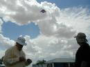 W5AJ and K5RS flying a Kite