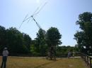 Pulling and pushing the tower up.