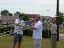 (left to right) KC4YNZ, KI4MJO, and KB4TIW assembling the club's tri-bander Yagi