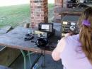 20 meter station Loyann kc7kcj at the controls