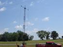David Lowe, KC4VBK set up his mobile tower.