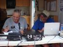 Ronnie Worley, KE4VQM and Horace Taylor, WA4HT man the station and log in contacts.