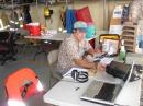 KD5WKO completes some contacts from the GoTA station <i>photo by KE5QZQ</i>