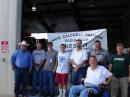 (l-r)Hays County Sheriff Allen Bridges, KD5MML, WA5AU, W5ESE, KD5MMM, K5WWT, AE5GT, and KE5QZQ <i>photo by KD5WKO</i>