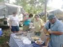 Mike and Mary were the FIRST in line.  Mike did a GREAT job on guarding the food all day!