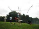 The raising of the pneumatic mast!!!