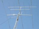 The antennas at WK4P.  The tribander and wire did all the work this time.