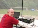 Greg KB1EZJ seems pretty happy to be at the 40/15 SSB setup