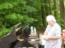 Luke KB1IIR was Super Chef serving four meals including a chicken, steak, pasta dinner with salad and dessert courses