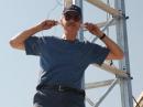 Mike Morgan N0MPM was replaced as event clown by Nick N0LP who was trying to contact him in Iowa and tell him were were done raising the beam.  I think they made contact.  
