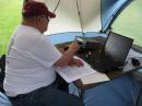 Club Trustee Larry Gaalaas, KB0R, at the controls of WQ0RP