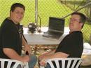 Jimmy Macionski, N8NCC, showed us how to make contacts on 40m!  He sustained rates over 100 QSOs per hour on Sunday morning.  Shown with his trusty logger, Nick Farlow, KB0YHT, who had just been up all night on 40m!