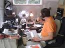 VE3IFS at the controls hyped up on coffee and pulling in the Q's!