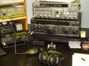 Station consists of a Yaesu FT-736R, amps on 222 and 432 (not shown), NCS 3240 switch and other items.
