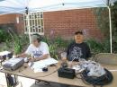 Over 75 years of amateur radio experience at this table. Father (Gene, K6PMC) and Son (Chris, WB6EUZ).
