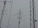 The new 432 and 222 antennas on 90' rotating tower.