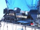 Operating conditions are a little cramped in a 10' x 10' tent when there is a cot, the chair, the cooler, and the radios and other equipment.