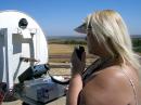 K6GKJ making her very first 10 Ghz contact